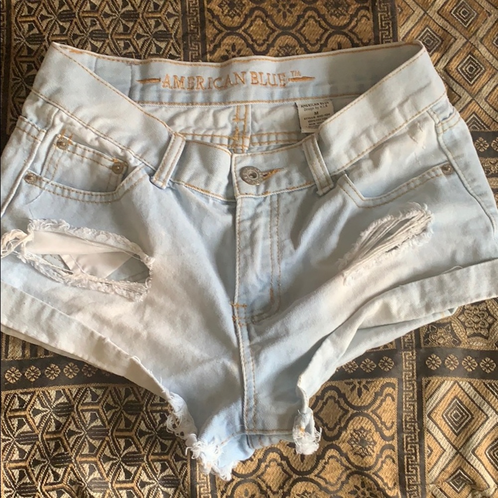 American blue shorts